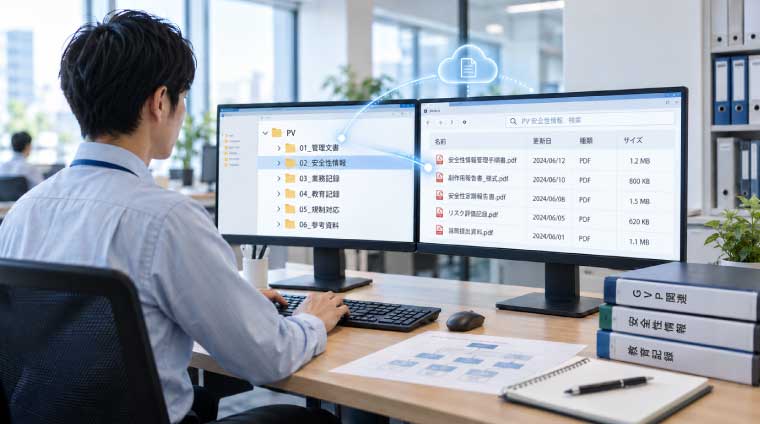 ファイル分類およびメタデータ整備のイメージ図