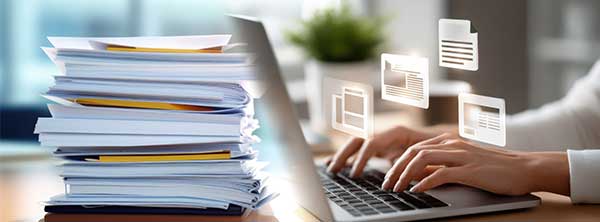 紙・電子の両文書を統合管理のイメージ画像